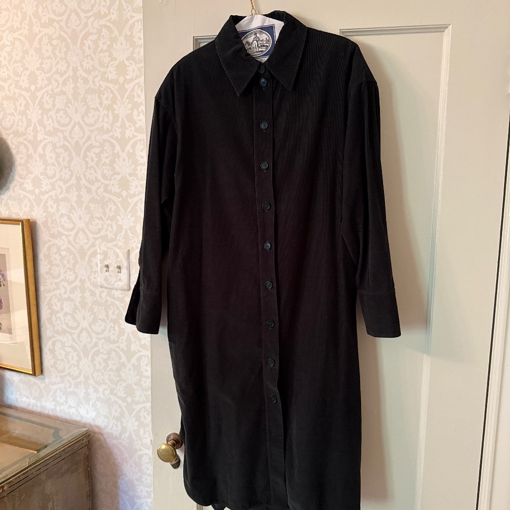 Forest green corduroy dress